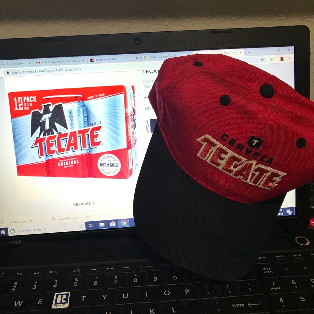 TECATE BALL CAP RED ADJUSTABLE ONE SIZE FITS ALL